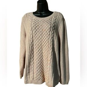 Pink & cream Talbots sweater size XL